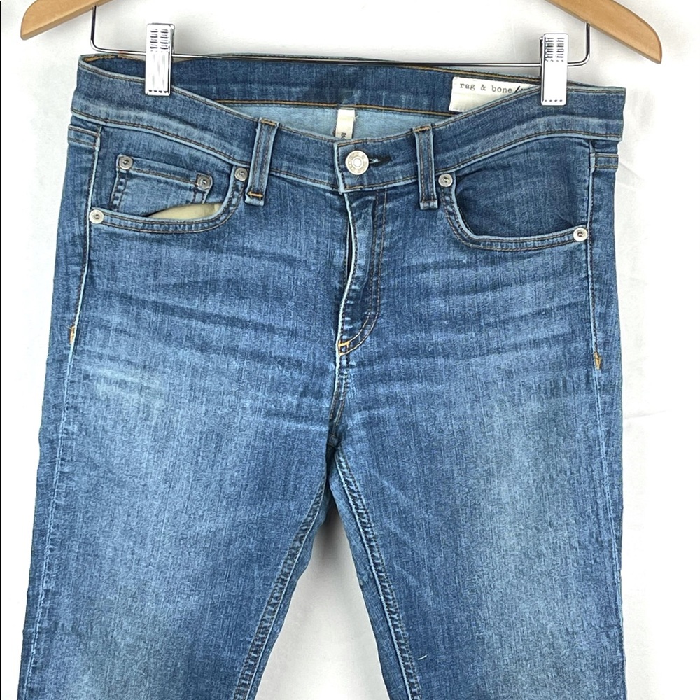 Rag & Bone Capri Lily Dale Knee Rip High Waist